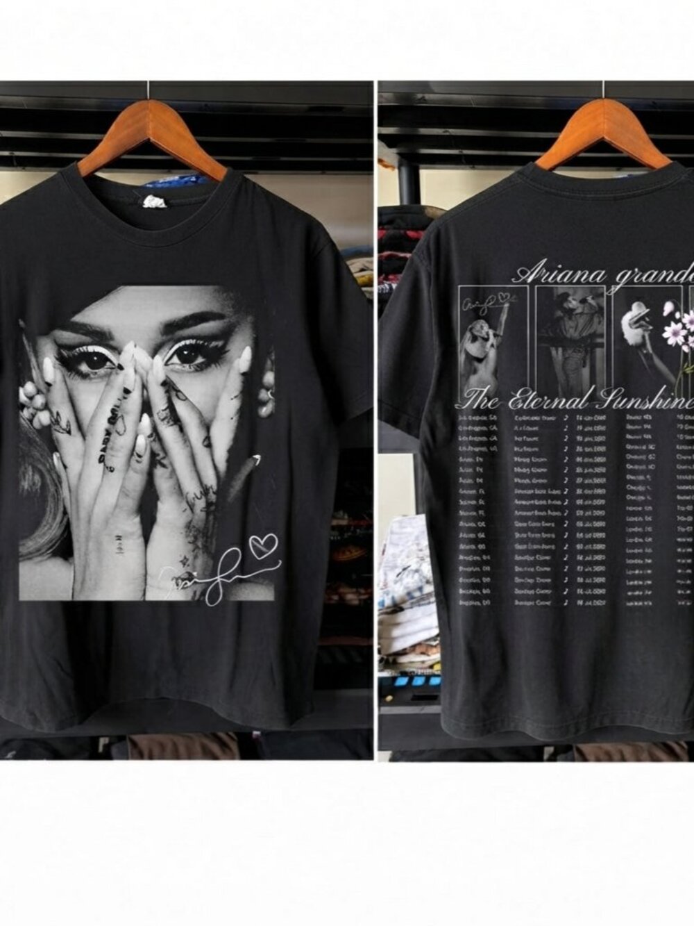 Ariana Grande Eternal Sunshine Tour 2026 Graphic Black T-Shirt